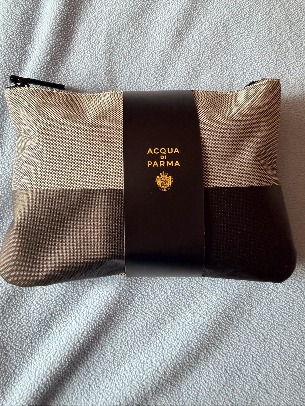 Acqua Di Parma Two-Tone Black and grey First class Pouch